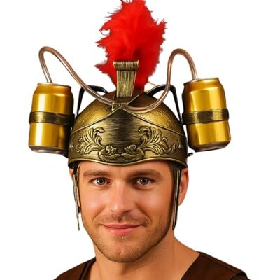 FIESTAS GUIRCA Casco Gladiador Porta Cervezas (Talla Única) Casco Divertido para Carnaval, Despedida de Soltero y Fiestas de Cerveza Accesorio de Fiesta para Adultos Ideal para Celebraciones FIESTAS GUIRCA Casco Gladiador Porta Cervezas (Talla Única) Casco Divertido para Carnaval, Despedida de Soltero y Fiestas de Cerveza Accesorio de Fiesta para Adultos Ideal para Celebraciones