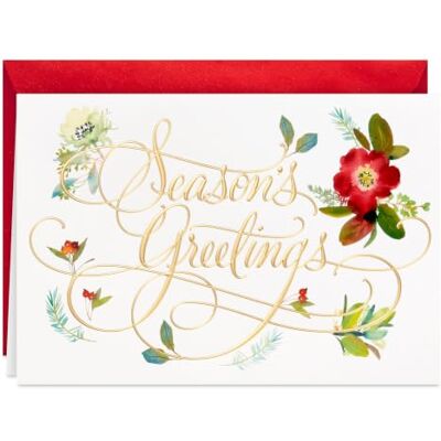 Hallmark Tarjetas navideñas en caja, diseño floral de la temporada (40 tarjetas con sobres) Hallmark Tarjetas navideñas en caja, diseño floral de la temporada (40 tarjetas con sobres)