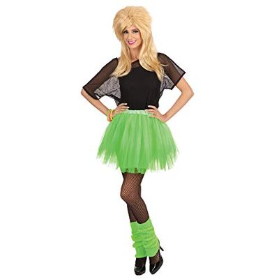 Bristol Novelty Tutú para adulto, estilo años 80, verde, Color () Halloween Bristol Novelty Tutú para adulto, estilo años 80, verde, Color () Halloween
