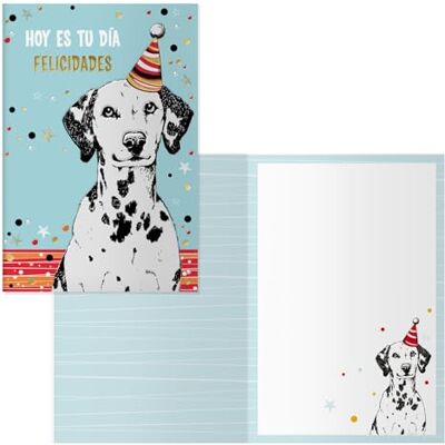 DOHE Tarjetas de Felicitación Cumpleaños Pack 6 unidades Tamaño: 11,5x17 cm (cerrada) Incluye sobre para guardar la tarjeta Modelo Dálmata DOHE Tarjetas de Felicitación Cumpleaños Pack 6 unidades Tamaño: 11,5x17 cm (cerrada) Incluye sobre para guardar la tarjeta Modelo Dálmata