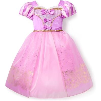 Disney Official, Enredados, Rapunzel, Disfraz Infantil, Vestido de Princesa Morado para Fiestas, Juego y Halloween, 5-6 años Disney Official, Enredados, Rapunzel, Disfraz Infantil, Vestido de Princesa Morado para Fiestas, Juego y Halloween, 5-6 años