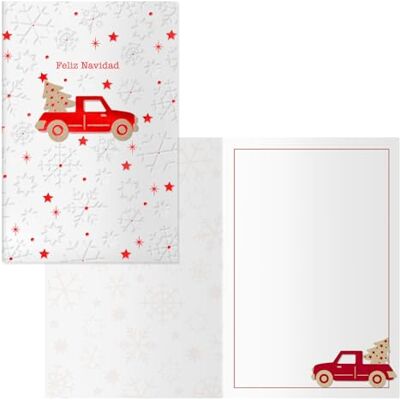 DOHE Tarjetas de Felicitación Navidad Pack 6 unidades Tamaño: 11,5x17 cm (cerrada) Incluye sobre para guardar la tarjeta Modelo Camioneta DOHE Tarjetas de Felicitación Navidad Pack 6 unidades Tamaño: 11,5x17 cm (cerrada) Incluye sobre para guardar la tarjeta Modelo Camioneta