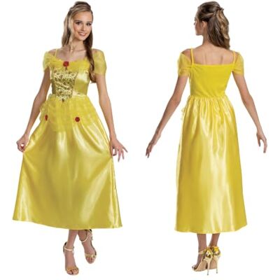 DISGUISE Belle Basic Plus Disfraz de princesa Disney para adulto (UE), para mujer, multicolor, talla L DISGUISE Belle Basic Plus Disfraz de princesa Disney para adulto (UE), para mujer, multicolor, talla L