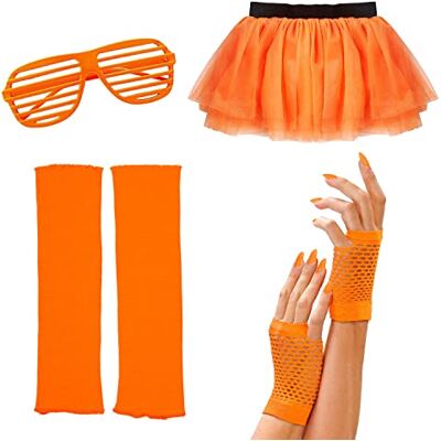 W WIDMANN MILANO Party Fashion Traje años 80, 4 piezas, disfraces de carnaval, accesorios W WIDMANN MILANO Party Fashion Traje años 80, 4 piezas, disfraces de carnaval, accesorios