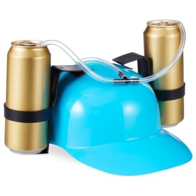 Relaxdays Gorra Cerveza para Dos Latas, PVC, 13 x 32 x 28 cm Relaxdays Gorra Cerveza para Dos Latas, PVC, 13 x 32 x 28 cm