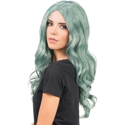 Chaks Peluca pastel de 66 cm, peluca de pelo largo con rizos Chaks Peluca pastel de 66 cm, peluca de pelo largo con rizos