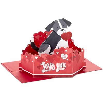Hallmark Paper Wonder Tarjeta de aniversario desplegable con sonido y movimiento (perro) para cumpleaños romántico, día de la madre, día del padre, amor, día de San Valentín Hallmark Paper Wonder Tarjeta de aniversario desplegable con sonido y movimiento (perro) para cumpleaños romántico, día de la madre, día del padre, amor, día de San Valentín