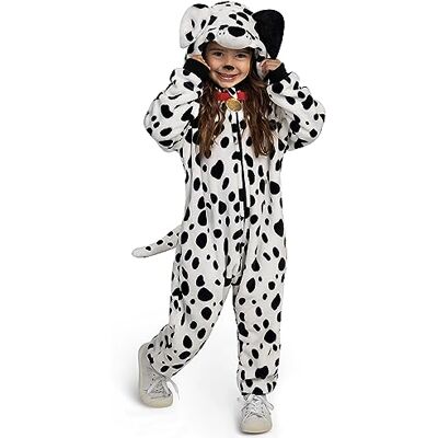 Spooktacular Creations Unisex Dalmatian jumpsuit Pajama for Kids Zip-Up Puppy Hooded Jumpsuit Halloween Cosplay Costume Sleepwear Homewear, L Spooktacular Creations Unisex Dalmatian jumpsuit Pajama for Kids Zip-Up Puppy Hooded Jumpsuit Halloween Cosplay Costume Sleepwear Homewear, L