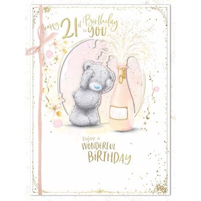 Me To You Tatty Teddy Tarjeta de felicitación de 21 cumpleaños hecha a mano en caja, colección oficial Me To You Tatty Teddy Tarjeta de felicitación de 21 cumpleaños hecha a mano en caja, colección oficial