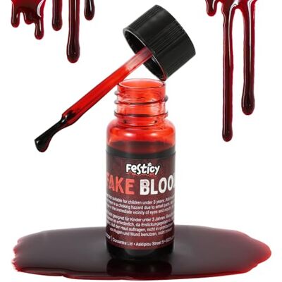 Festicy Sangre Artificial 15 ml con Pincel 2026 I Sangre Falsa Maquillaje Halloween I Sangre Artificial Heridas Falsas, Decoracion Halloween Disfraz Halloween Hombre, Mujer, Disfraz Halloween Niño Festicy Sangre Artificial 15 ml con Pincel 2026 I Sangre Falsa Maquillaje Halloween I Sangre Artificial Heridas Falsas, Decoracion Halloween Disfraz Halloween Hombre, Mujer, Disfraz Halloween Niño