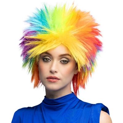 Boland Peluca arcoíris para adultos, peinado de pelo sintético para festivales, carnaval, orgullo, accesorios LGBTQ Boland Peluca arcoíris para adultos, peinado de pelo sintético para festivales, carnaval, orgullo, accesorios LGBTQ