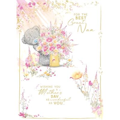 Me To You Tatty Teddy Tarjeta para el día de la madre, diseño de oso con regadera de flores, 12,7 x 17,8 cm, colección oficial Me To You Tatty Teddy Tarjeta para el día de la madre, diseño de oso con regadera de flores, 12,7 x 17,8 cm, colección oficial