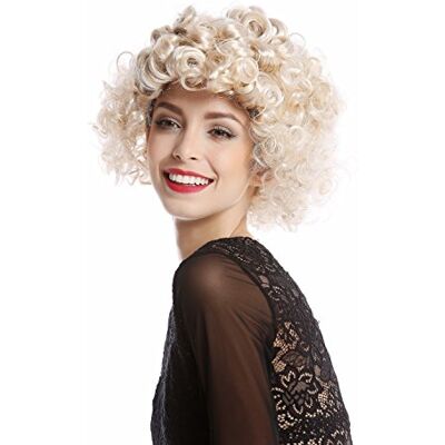 WIG ME UP - G-7-ZA88/ZA66 Peluca Mujer Halloween Carnaval 80s telenovela Diva rizos Varios riazdo Corto Rubia Mezcla WIG ME UP - G-7-ZA88/ZA66 Peluca Mujer Halloween Carnaval 80s telenovela Diva rizos Varios riazdo Corto Rubia Mezcla