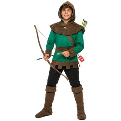 Fun Shack Disfraz Robin Hood Niño, Disfraz Arquero Halloween Niño, L Fun Shack Disfraz Robin Hood Niño, Disfraz Arquero Halloween Niño, L