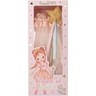 Depesche Princesa Mimi Conjunto de Disfraz con Falda de Tul y Varita mágica, en Rosa y con Purpurina, con Cintura elástica para Tallas 104-122 cm Depesche Princesa Mimi Conjunto de Disfraz con Falda de Tul y Varita mágica, en Rosa y con Purpurina, con Cintura elástica para Tallas 104-122 cm