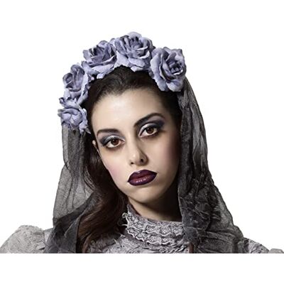 Atosa diadema halloween novia gris mujer adulto Atosa diadema halloween novia gris mujer adulto