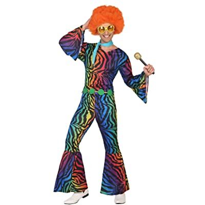 Atosa Disfraz Disco Hombre Traje a Rayas Zebra Multicolor Diseño Fiesta para Adultos Incluye Mono, Cinturón y Pañuelo Ideal para Carnaval, Fiestas ABBA y Fiebre Sábado Noche Talla XS-S Atosa Disfraz Disco Hombre Traje a Rayas Zebra Multicolor Diseño Fiesta para Adultos Incluye Mono, Cinturón y Pañuelo Ideal para Carnaval, Fiestas ABBA y Fiebre Sábado Noche Talla XS-S