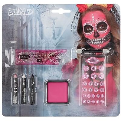 Boland Set de maquillaje para niños y adultos, set de maquillaje multipieza para fiesta de Halloween, ideal para disfraces de terror Boland Set de maquillaje para niños y adultos, set de maquillaje multipieza para fiesta de Halloween, ideal para disfraces de terror