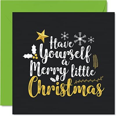 Stuff4 Tarjetas de Navidad para mujeres y hombres, con texto en inglés "Have Yourself A Merry Little Christmas", tarjeta de felicitación de 145 mm para toda la familia, hermana, hermano, primo, tío, tía, Stuff4 Tarjetas de Navidad para mujeres y hombres, con texto en inglés "Have Yourself A Merry Little Christmas", tarjeta de felicitación de 145 mm para toda la familia, hermana, hermano, primo, tío, tía,