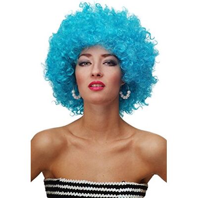 WIG ME UP - Peluca Afro Azul Claro Funk Disco años 70 años 80 Foxy Brown PW0011-PC40 WIG ME UP - Peluca Afro Azul Claro Funk Disco años 70 años 80 Foxy Brown PW0011-PC40