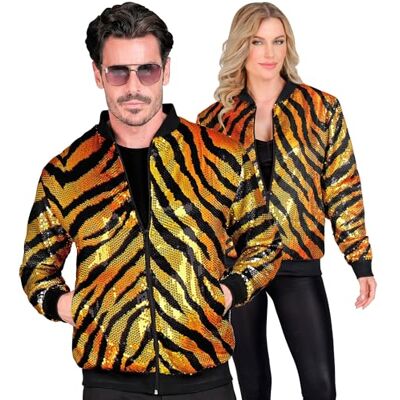 Marca Desconocida Modelo - Chaqueta de Adulto con Lentejuelas a Rayas Marca Desconocida Modelo - Chaqueta de Adulto con Lentejuelas a Rayas
