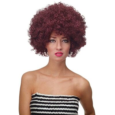 WIG ME UP - Peluca Afro Rojo Berenjena Funk Disco años 70 años 80 Foxy Brown PW0011-PC99 WIG ME UP - Peluca Afro Rojo Berenjena Funk Disco años 70 años 80 Foxy Brown PW0011-PC99
