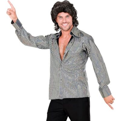 W WIDMANN MILANO Party Fashion Camisa disco de los años 70 Para hombre, camisa retro de manga larga para Carnaval, disfraz al estilo de los años 70 W WIDMANN MILANO Party Fashion Camisa disco de los años 70 Para hombre, camisa retro de manga larga para Carnaval, disfraz al estilo de los años 70