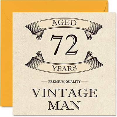 Stuff4 Tarjetas de cumpleaños vintage de 72 años para hombres, 72 años, divertida tarjeta de cumpleaños para abuelo, papá, marido, tío, hermano, abuelo, tarjetas de felicitación, tarjeta de 72 cumpleaños Stuff4 Tarjetas de cumpleaños vintage de 72 años para hombres, 72 años, divertida tarjeta de cumpleaños para abuelo, papá, marido, tío, hermano, abuelo, tarjetas de felicitación, tarjeta de 72 cumpleaños