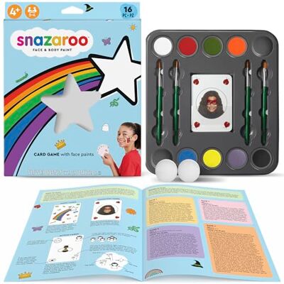 Snazaroo Juego de Cartas Pack de 16 Piezas con Pinturas faciales y Accesorios Snazaroo Juego de Cartas Pack de 16 Piezas con Pinturas faciales y Accesorios