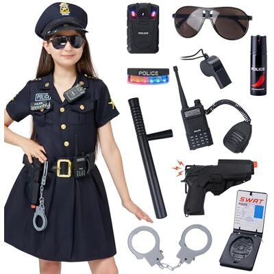 Spooktacular Creations Set de Disfraz de Oficial de Policía para Niñas, Fiesta de Disfraces de Halloween, Juegos de Rol, Cosplay de carnaval (Toddler(3-4yrs)) Spooktacular Creations Set de Disfraz de Oficial de Policía para Niñas, Fiesta de Disfraces de Halloween, Juegos de Rol, Cosplay de carnaval (Toddler(3-4yrs))
