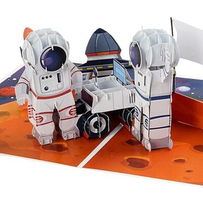 Cardology Tarjeta desplegable de cumpleaños Space Explorer Tarjeta de celebración 3D de astronautas para niños y niñas, niños y amantes del espacio, cubierta divertida con texto en inglés "Houston Cardology Tarjeta desplegable de cumpleaños Space Explorer Tarjeta de celebración 3D de astronautas para niños y niñas, niños y amantes del espacio, cubierta divertida con texto en inglés "Houston
