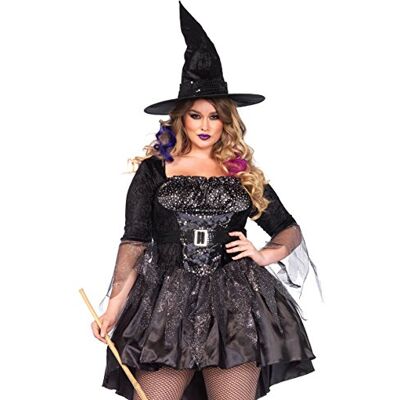 Leg Avenue 85475X Traje de señora Blackmagic, tamaño 3X-4X (48-50 Euros) Leg Avenue 85475X Traje de señora Blackmagic, tamaño 3X-4X (48-50 Euros)