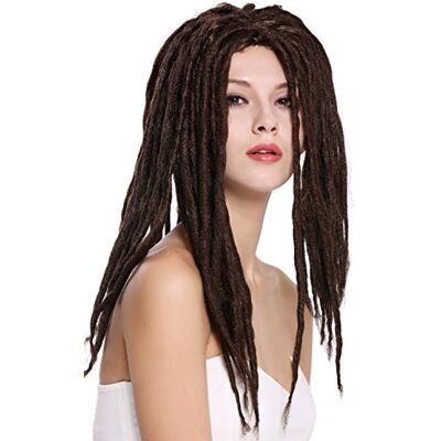 WIG ME UP - 90674-ZA4 Peluca Mujer Hombre Carnaval Halloween Dreadlocks Rasta Rastafari Caribe marrón Oscuro WIG ME UP - 90674-ZA4 Peluca Mujer Hombre Carnaval Halloween Dreadlocks Rasta Rastafari Caribe marrón Oscuro
