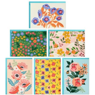 Hallmark Surtido de tarjetas de notas florales de primavera (24 tarjetas en blanco con sobres) para cumpleaños, Pascua, baby showers, agradecimiento Hallmark Surtido de tarjetas de notas florales de primavera (24 tarjetas en blanco con sobres) para cumpleaños, Pascua, baby showers, agradecimiento