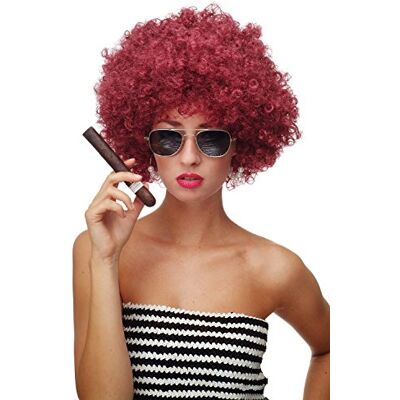 WIG ME UP - Peluca Afro Rojo Granate Funk Disco años 70 años 80 Foxy Brown PW0011-P67 WIG ME UP - Peluca Afro Rojo Granate Funk Disco años 70 años 80 Foxy Brown PW0011-P67