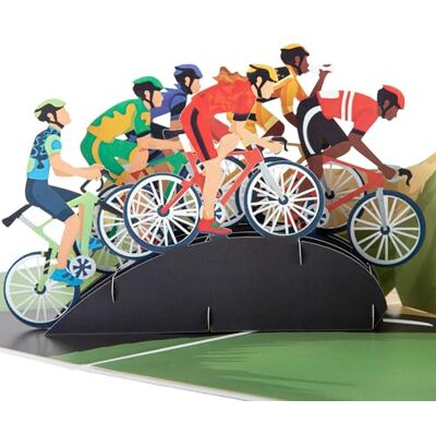 Cardology – Tarjeta de felicitación con ciclismo – tarjeta desplegable 3D Cardology – Tarjeta de felicitación con ciclismo – tarjeta desplegable 3D