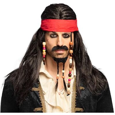 Peluca de pirata Boland 8236897 con barba - Accesorio de disfraz Peluca de pirata Boland 8236897 con barba - Accesorio de disfraz
