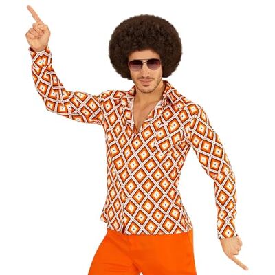 Widmann XXX Patrón de Rombo - Camisa Casual - Estilo Groovy 70s Widmann XXX Patrón de Rombo - Camisa Casual - Estilo Groovy 70s