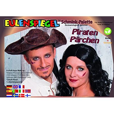 Eulenspiegel Búho Espejo Piratas Pareja schminkp alette Eulenspiegel Búho Espejo Piratas Pareja schminkp alette