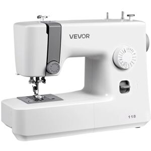 VEVOR Máquina de Coser, Máquina de Coser con 18 Aplicaciones de Puntadas, Luz LED, Pedal, Control de Dial Sencillo, Marco Interior de Metal, Ligera y Portátil para Manualidades y Remiendos, Blanco VEVOR Máquina de Coser, Máquina de Coser con 18 Aplicaciones de Puntadas, Luz LED, Pedal, Control de Dial Sencillo, Marco Interior de Metal, Ligera y Portátil para Manualidades y Remiendos, Blanco