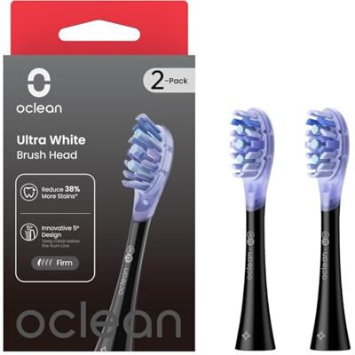 Oclean Recambios Cepillos Ultra White, Aptos para todos cepillos eléctricos para adultos, Blanqueamiento, Tecnología FlexFit,5°Inclinación, Certificados por la FDA Oclean Recambios Cepillos Ultra White, Aptos para todos cepillos eléctricos para adultos, Blanqueamiento, Tecnología FlexFit,5°Inclinación, Certificados por la FDA
