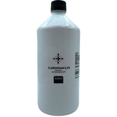 Olcelli Farmaceutici Clorexisan Clorexidina 0,20% Collutorio frasco 1000ml Olcelli Farmaceutici Clorexisan Clorexidina 0,20% Collutorio frasco 1000ml
