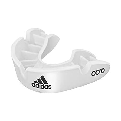 Adidas Opro Gen4 Bronze Protector bucal unisex para adultos, color blanco y negro Adidas Opro Gen4 Bronze Protector bucal unisex para adultos, color blanco y negro
