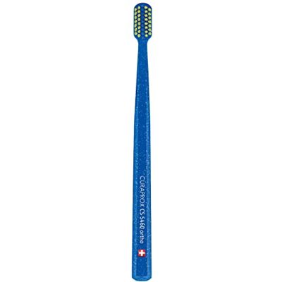Curaprox CS Ortho Cepillo Ultra Suave, Azul-Verde, Fabricado En Suiza Curaprox CS Ortho Cepillo Ultra Suave, Azul-Verde, Fabricado En Suiza
