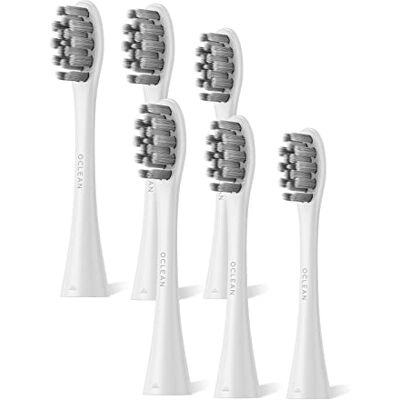Oclean Cabezales de repuesto para cepillo de dientes, 6 unidades, color blanco, compatibles con todos los cepillos de dientes eléctricos (Gum Care) Oclean Cabezales de repuesto para cepillo de dientes, 6 unidades, color blanco, compatibles con todos los cepillos de dientes eléctricos (Gum Care)