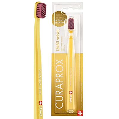Curaprox CS 12460 Velvet Cepillo, Amarillo-Burdeos, Fab. En Suiza Curaprox CS 12460 Velvet Cepillo, Amarillo-Burdeos, Fab. En Suiza