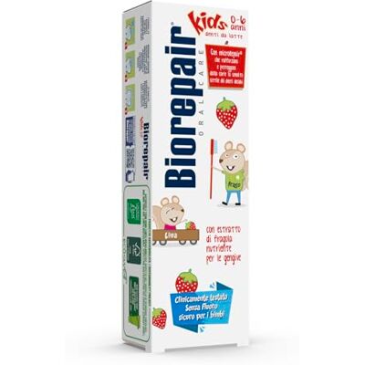 Biorepair Pasta de dientes Junior, Con extracto de fresa, Zero Flúor 44 g 50 ml 22 Filtros Biorepair Pasta de dientes Junior, Con extracto de fresa, Zero Flúor 44 g 50 ml 22 Filtros