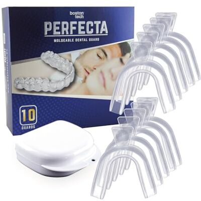 Boston Tech 10 Férulas de Descarga Nocturna Perfecta Ideal Contra Bruxismo, Rechinar los Dientes, Trastornos del ATM, Bandeja blanqueador Protectores Dentales Ajustables + 1 Estuche Calidad Médica Sin BPA Boston Tech 10 Férulas de Descarga Nocturna Perfecta Ideal Contra Bruxismo, Rechinar los Dientes, Trastornos del ATM, Bandeja blanqueador Protectores Dentales Ajustables + 1 Estuche Calidad Médica Sin BPA