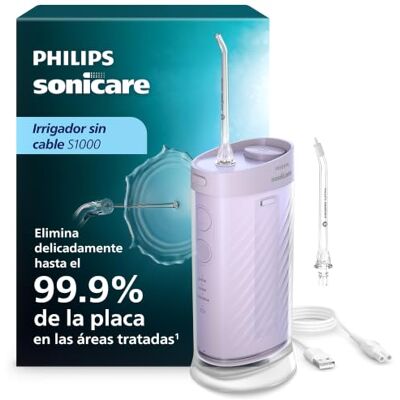 Philips Sonicare Compact Flosser 1000 Irrigador dental compacto con 3 modos de limpieza, resistencia al agua IPX7, mejora la salud de las encías, ideal para viajes, lila claro, HX3333/23 Philips Sonicare Compact Flosser 1000 Irrigador dental compacto con 3 modos de limpieza, resistencia al agua IPX7, mejora la salud de las encías, ideal para viajes, lila claro, HX3333/23