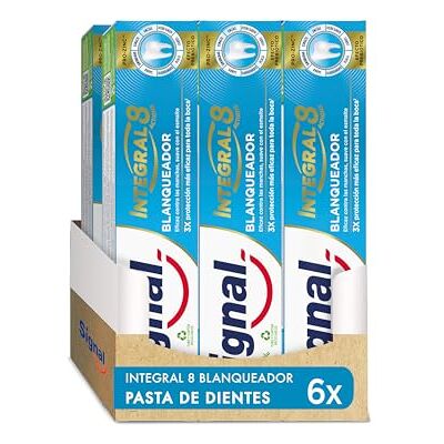 Signal Pasta de Dientes Integral 8 Blanqueador Con ingredientes de origen natural 75ml x6 Signal Pasta de Dientes Integral 8 Blanqueador Con ingredientes de origen natural 75ml x6